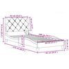 vidaXL Bettgestell mit LED ohne Matratze Creme 80x200 cm Stoff