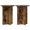 vidaXL Pflanzenst&auml;nder 2 pcs Ger&auml;ucherte Eiche &Oslash;29,5 x 40 cm
