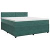 vidaXL Boxspringbett mit Matratze Dunkelgr&uuml;n 140 x 200 cm Samt
