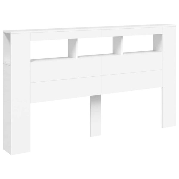 vidaXL LED-Kopfteil Wei&szlig; 180x18,5x103,5 cm Holzwerkstoff