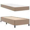 vidaXL Bettrahmen mit Matratze Cappuccino 100 x 200 cm Stoff
