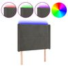 vidaXL LED Kopfteil Dunkelgrau 103x16x118/128 cm Samt