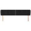 vidaXL Kopfteil mit Ohren Schwarz 183x23x78/88 cm Samt