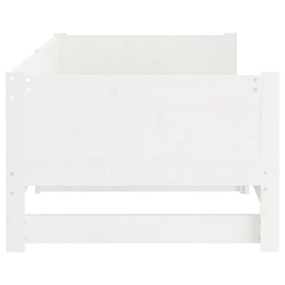 vidaXL Ausziehbares Tagesbett Weiß Massivholz Kiefer 2x(80x200) cm