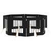 vidaXL Hundetor mit St&auml;ndern 8 pcs Schwarze Eiche 60 x 60 cm