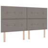 vidaXL Bettgestell mit Kopfteil Taupe 180 x 200 cm Stoff