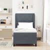 vidaXL Boxspringbett mit Matratze Dunkelgrau 200 x 100 cm Polyester