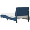 vidaXL Bett mit Matratze Blau 90x190 cm Stoff