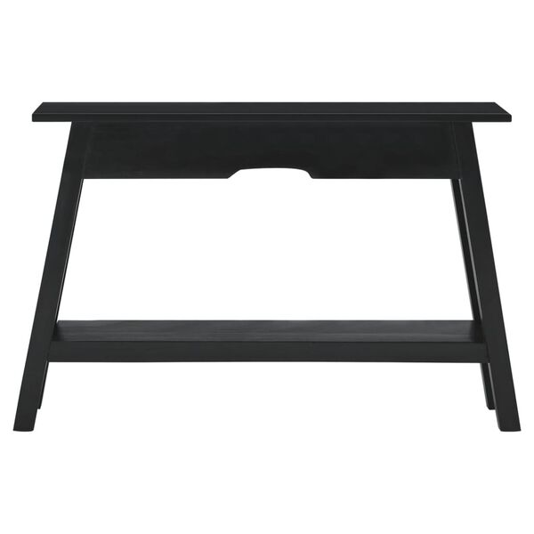 vidaXL Konsolentisch Schwarz 110x30x75 cm Massivholz Mahagoni