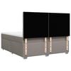 vidaXL Boxspringbett mit Matratze Taupe 180x200 cm Stoff