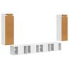 vidaXL TV-Wandregal-Set Wandmontiert 4 pcs Wei&szlig; Holzwerkstoff