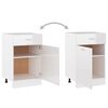 vidaXL Schubunterschrank Hochglanz-Wei&szlig; 50x46x81,5 cm Holzwerkstoff