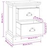 vidaXL Nachttisch mit Schubladen Natur 40 x 30 x 50 cm Massivholz Teak