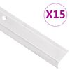 vidaXL Treppenkantenprofile in L-Form 15 Stk. Aluminium 100 cm Silbern