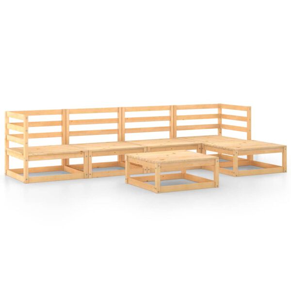 vidaXL 6-tlg. Garten-Lounge-Set Massivholz Kiefer