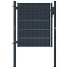 vidaXL Gartentor aus PVC und Stahl 100 x 100 cm Anthrazit