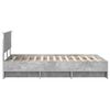 vidaXL Bettrahmen mit Kopfteil Beton Grau 120 x 123 cm Holzwerkstoff