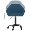 vidaXL Esszimmerst&uuml;hle 4 Stk. Drehbar Blau Samt