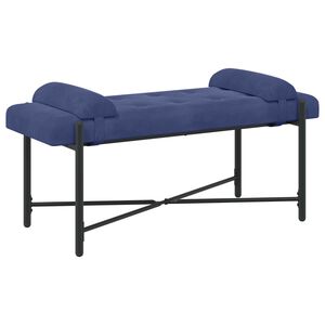 vidaXL Knopfgepolsterte Bank mit Kissen Polizeiblau 110 x 40 x 46 cm