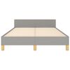 vidaXL Bettgestell ohne Matratze Hellgrau 120x200 cm Stoff