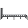 vidaXL Massivholzbett Grau Kiefer 200x200 cm