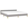 vidaXL Bettgestell ohne Matratze Hellgrau 160x200 cm Stoff