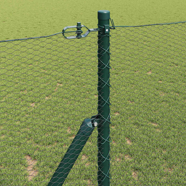 vidaXL Zaunpfosten Grau 50 x 1,2 m (13 mm Gitter) Stahl und PVC