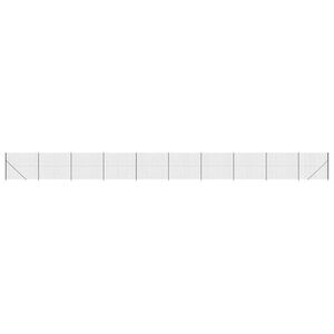 vidaXL Maschendrahtzaun mit Bodenflansch Anthrazit 1,4x25 m