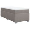 vidaXL Boxspringbett mit Matratze Taupe 100x200 cm Stoff