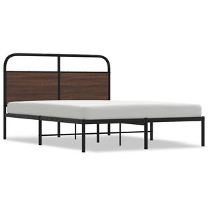 vidaXL Bettgestell ohne Matratze 120x200 cm Braun Eichen-Optik