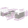 vidaXL Garten-Sofa-Set mit Kissen 9 pcs Schwarz Poly Rattan