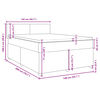 vidaXL Boxspringbett mit Matratze Schwarz 140x200 cm Stoff