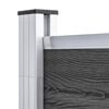 vidaXL Zaunelement Set WPC 446x(105-186) cm Schwarz