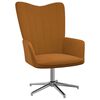 vidaXL Relaxsessel mit Hocker Braun Samt
