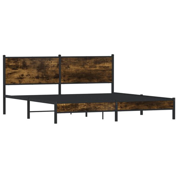 vidaXL Metallbett ohne Matratze R&auml;uchereiche 160x200 cm