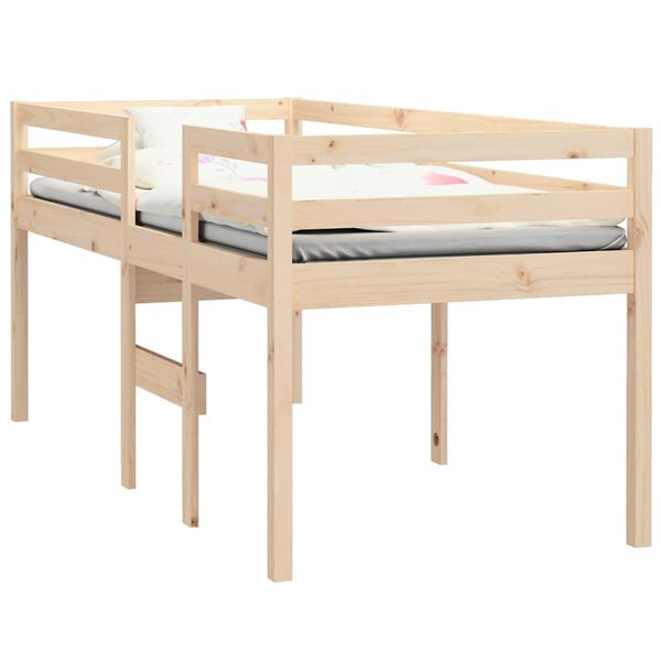 vidaXL Hochbett 80x200 cm Massivholz Kiefer