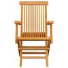 vidaXL Gartenst&uuml;hle mit Gr&uuml;nen Kissen 8 Stk. Massivholz Teak