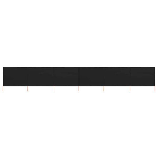 vidaXL 6-teiliges Windschutzgewebe 800 x 80 cm Schwarz