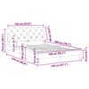 vidaXL Bettgestell ohne Matratze Schwarz 140x200 cm Samt