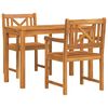 vidaXL Garten Essgruppe 3 pcs Braun Massivholz Akazie