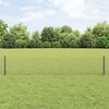 vidaXL Zaun mit Pfosten Grau 0,4 x 100 m Stahl und PVC