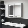 vidaXL Badezimmerspiegelschrank Gl&auml;nzend Wei&szlig; 80 x 12 x 68 cm