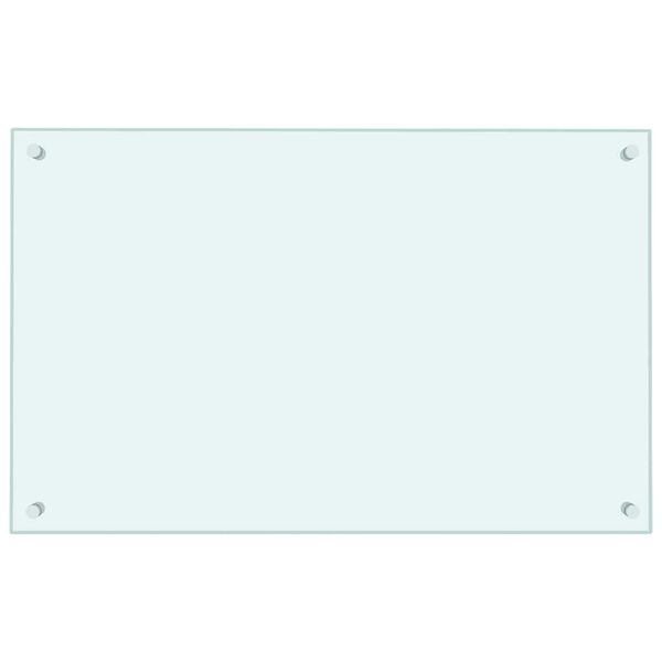 vidaXL K&uuml;chenr&uuml;ckwand Milchwei&szlig; 80x50 cm Hartglas