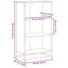 vidaXL B&uuml;cherregal Braun Eichen-Optik 60x35x107,5 cm Holzwerkstoff