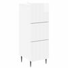 vidaXL Schubladenschrank Hochglanz Wei&szlig; 33 x 34,5 x 92 cm