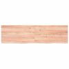 vidaXL Tischplatte Hellbraun 180x50x(2-4)cm Massivholz Eiche Behandelt