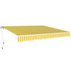 vidaXL Gelenkarmmarkise 400 cm Gelb/Wei&szlig;