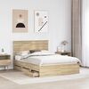 vidaXL Bettrahmen Sonoma-Eiche 140 x 190 cm Ingenieurs Holz