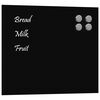 vidaXL Magnettafel Wandmontage Schwarz 60x50 cm Hartglas