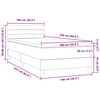 vidaXL Boxspringbett mit Matratze & LED Dunkelgrau 100x220 cm Samt